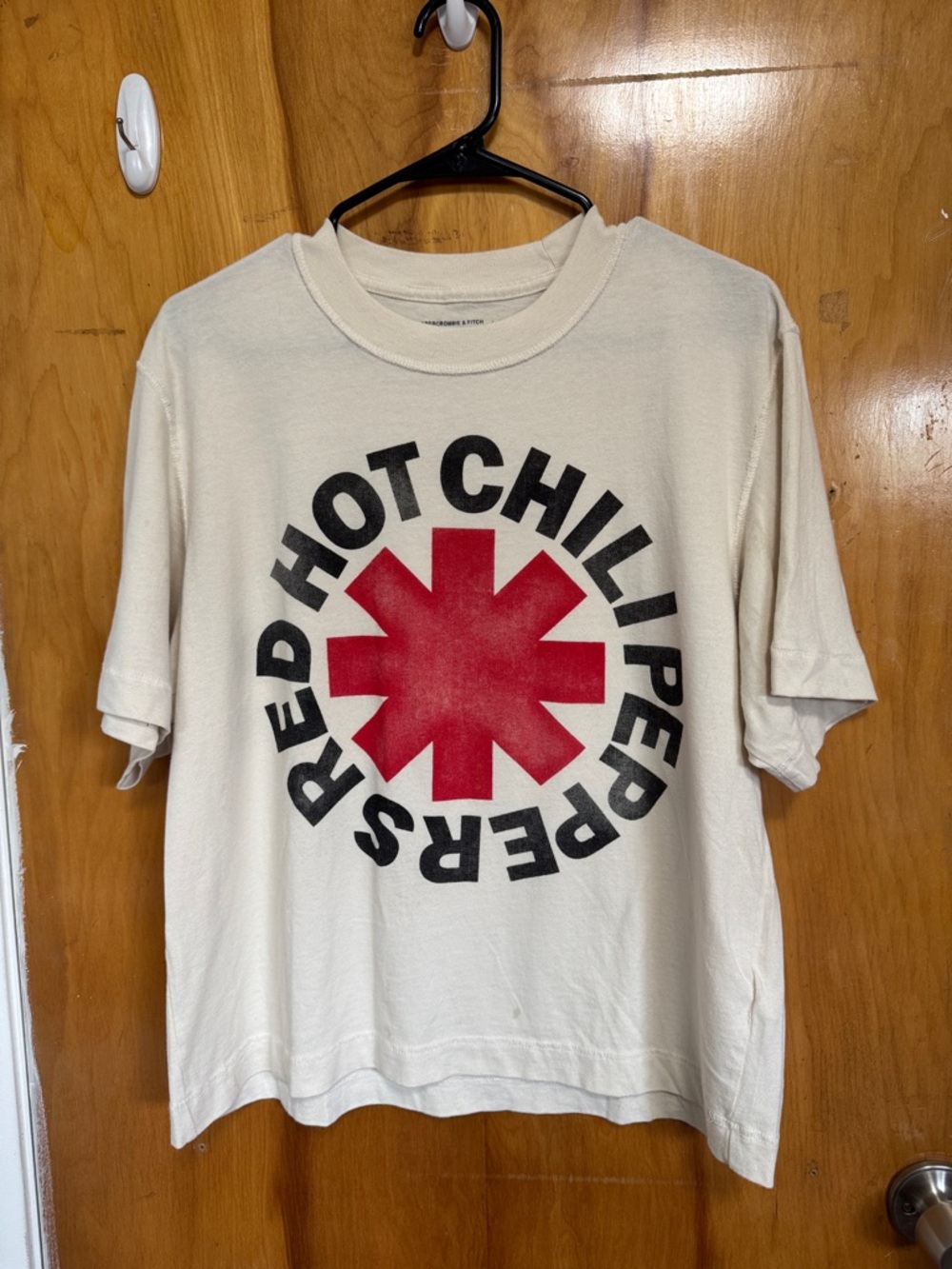 Abercrombie & Fitch Cream Red Hot Chili Peppers Graphic Tee